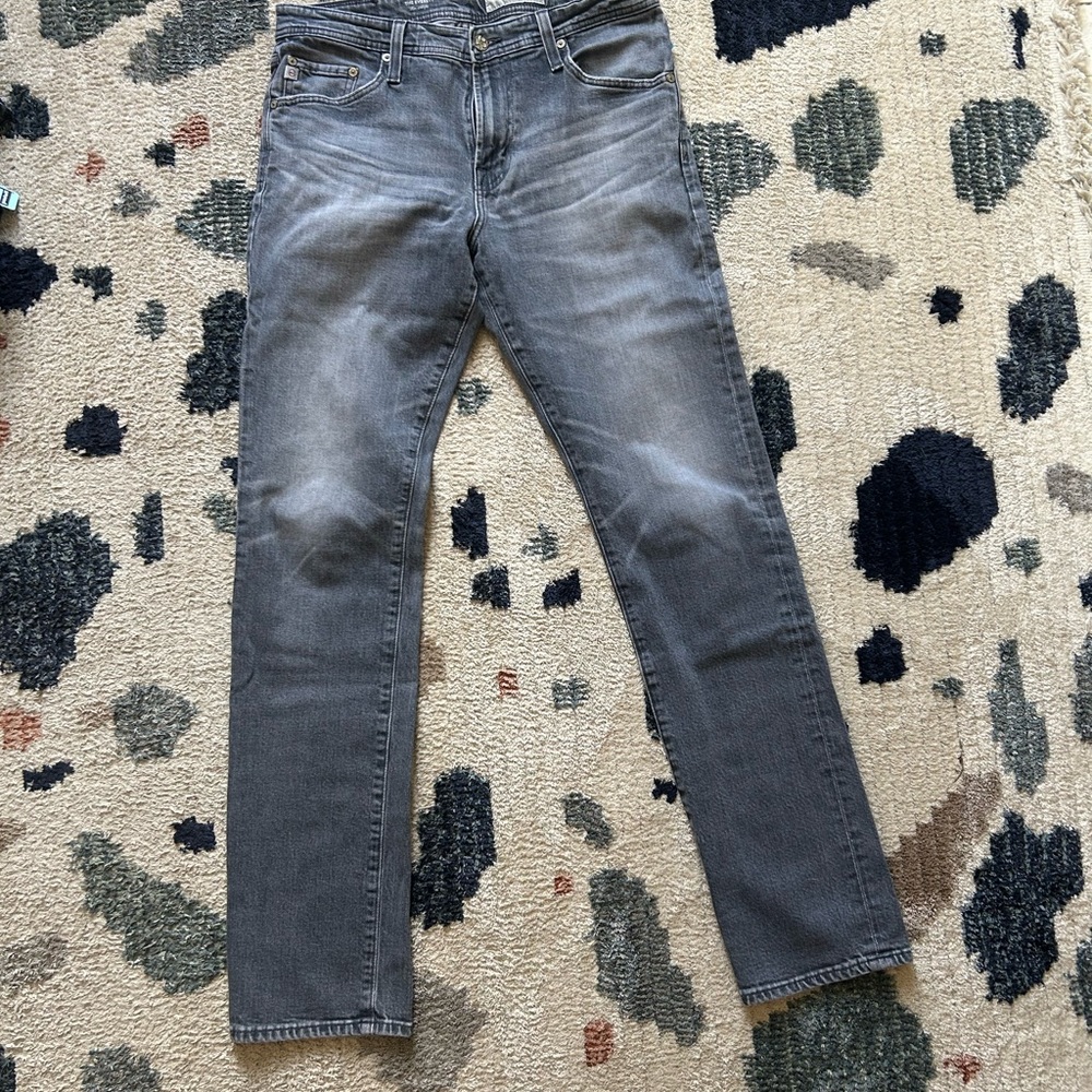 AG Adriano Goldschmied Men's Everett Slim Straight Jeans in Faded Grey 32